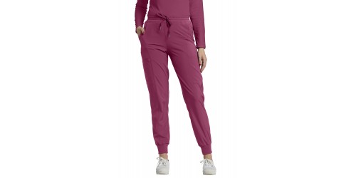 JOGGER FIT PANTS, WAISTBAND, CARGO POCKETS PETITE, RASPBERRY COULIS
